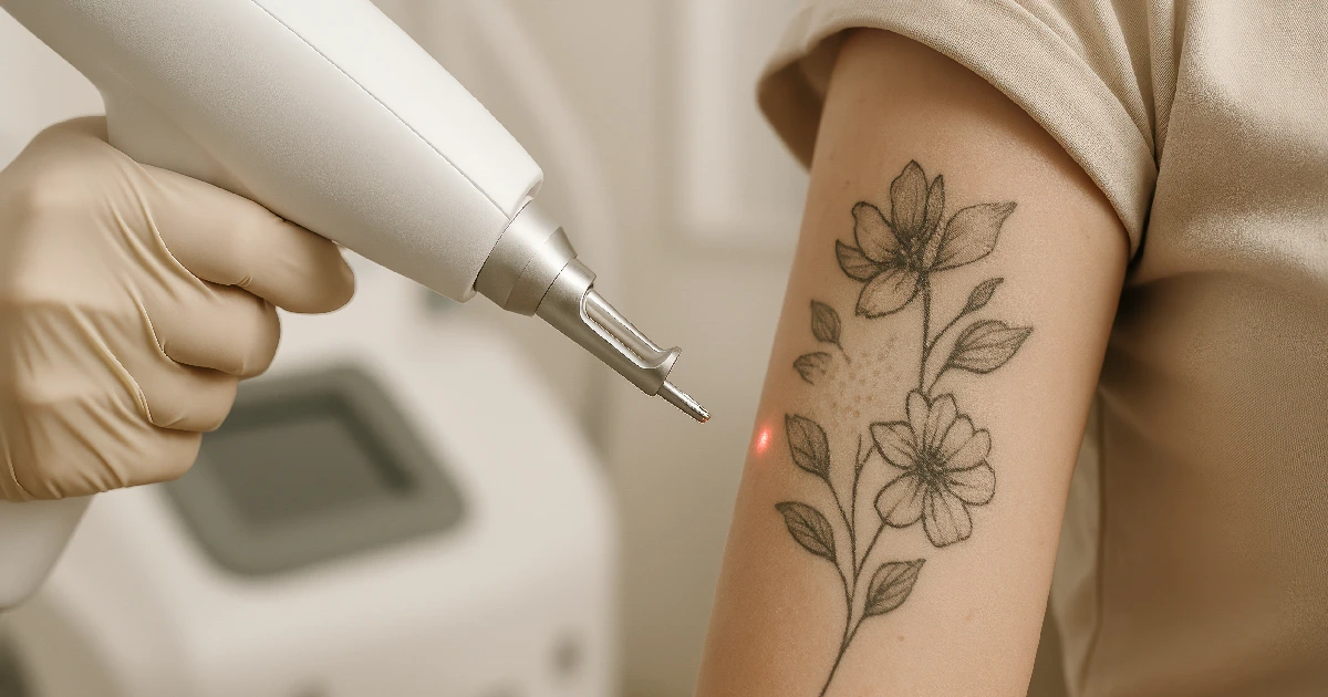 A woman receiving Laser Tattoo Removal in San Francisco, CA