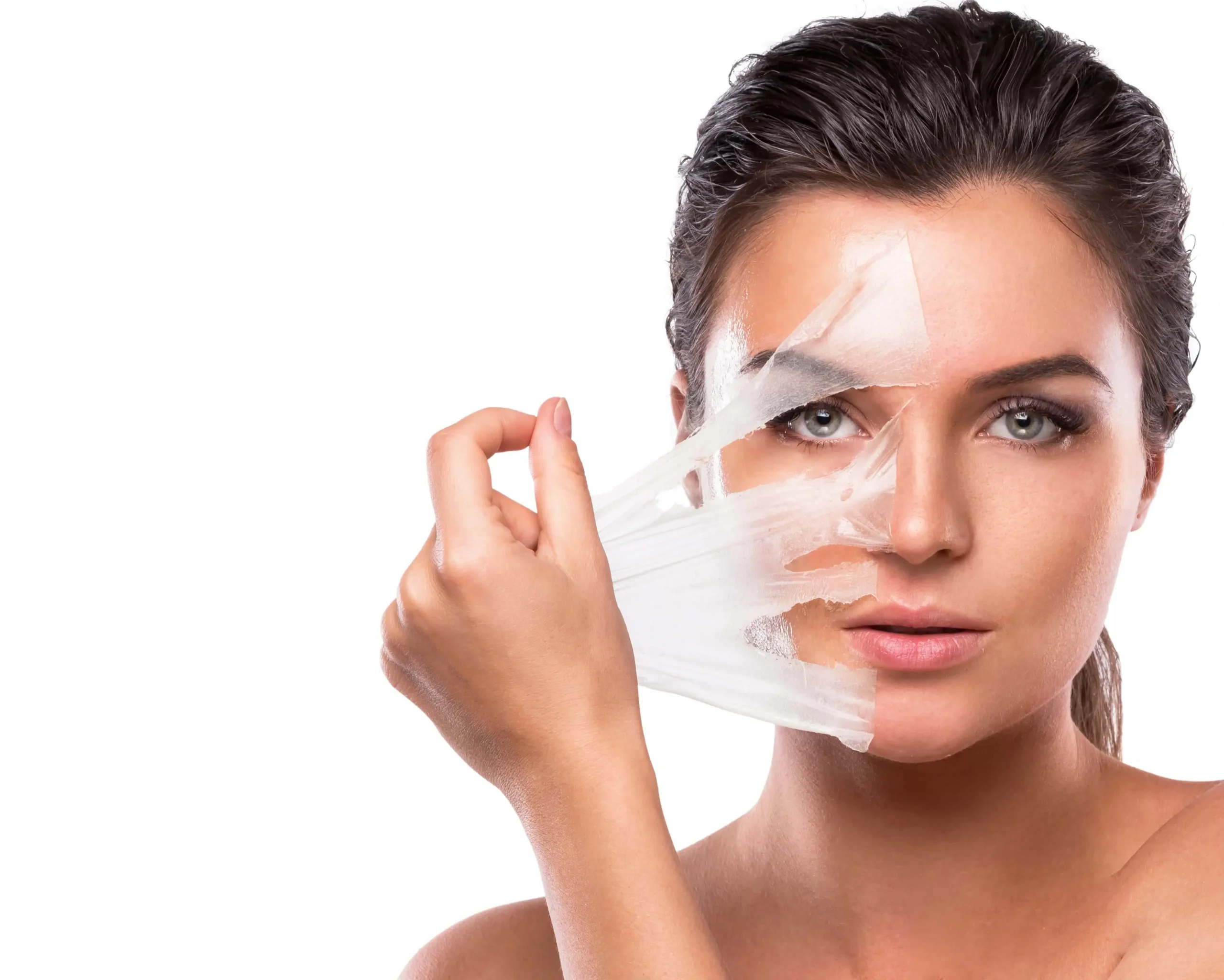 a woman with a mask on her face | Firm & Glow | Selfishly Wellness in San Francisco, CA