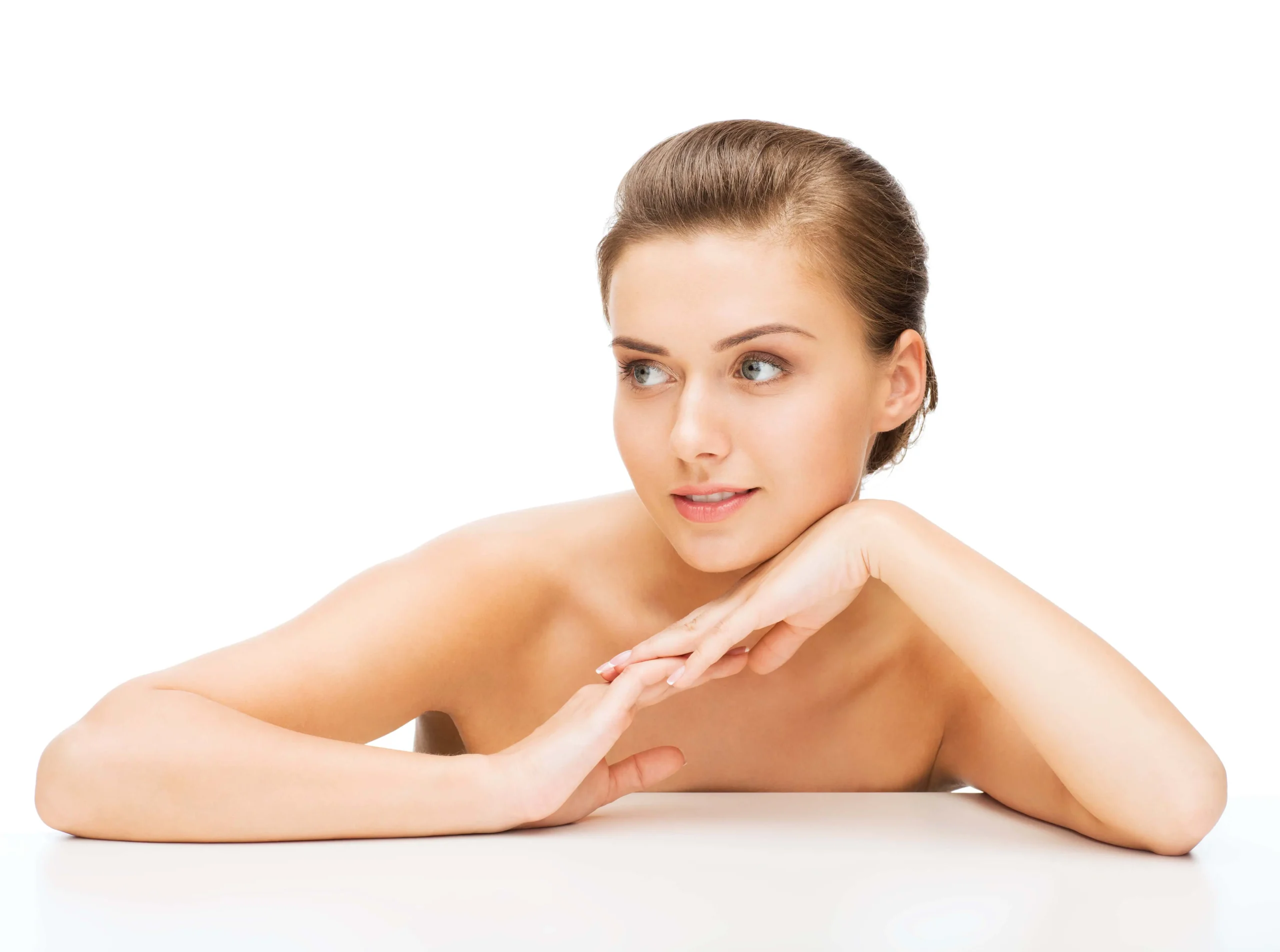 a woman with her hands on her chin | Firm & Glow | Selfishly Wellness in San Francisco, CA